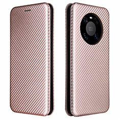 Coque Portefeuille Livre Cuir Etui Clapet T01 pour Huawei Mate 40E Pro 4G Or Rose