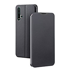 Coque Portefeuille Livre Cuir Etui Clapet T01 pour Huawei Nova 5 Noir