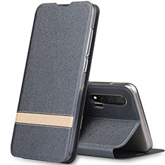 Coque Portefeuille Livre Cuir Etui Clapet T01 pour Huawei Nova 6 5G Gris