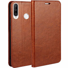 Coque Portefeuille Livre Cuir Etui Clapet T01 pour Huawei P30 Lite XL Orange