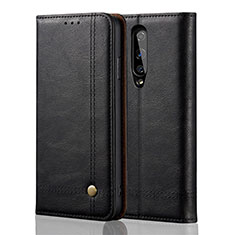 Coque Portefeuille Livre Cuir Etui Clapet T01 pour OnePlus 8 Noir