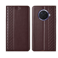 Coque Portefeuille Livre Cuir Etui Clapet T01 pour Oppo Ace2 Marron