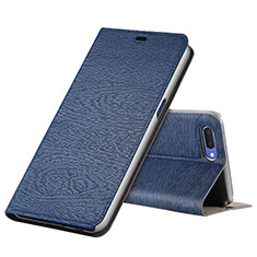 Coque Portefeuille Livre Cuir Etui Clapet T01 pour Oppo K1 Bleu