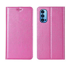 Coque Portefeuille Livre Cuir Etui Clapet T01 pour Oppo Reno4 5G Rose