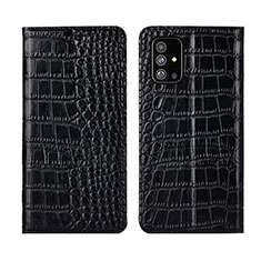 Coque Portefeuille Livre Cuir Etui Clapet T01 pour Samsung Galaxy A51 5G Noir