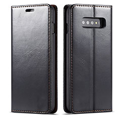 Coque Portefeuille Livre Cuir Etui Clapet T01 pour Samsung Galaxy S10 Plus Noir