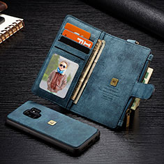 Coque Portefeuille Livre Cuir Etui Clapet T01 pour Samsung Galaxy S9 Bleu Ciel