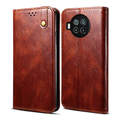 Coque Portefeuille Livre Cuir Etui Clapet T01 pour Xiaomi Mi 10i 5G Marron