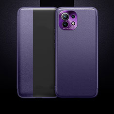 Coque Portefeuille Livre Cuir Etui Clapet T01 pour Xiaomi Mi 11 Lite 5G NE Violet