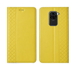 Coque Portefeuille Livre Cuir Etui Clapet T01 pour Xiaomi Redmi Note 9 Jaune