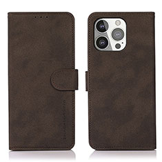 Coque Portefeuille Livre Cuir Etui Clapet T02 pour Apple iPhone 13 Pro Max Marron