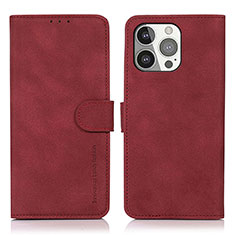 Coque Portefeuille Livre Cuir Etui Clapet T02 pour Apple iPhone 14 Pro Rouge