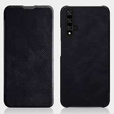 Coque Portefeuille Livre Cuir Etui Clapet T02 pour Huawei Honor 20 Noir