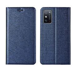 Coque Portefeuille Livre Cuir Etui Clapet T02 pour Huawei Honor X10 Max 5G Bleu