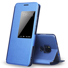 Coque Portefeuille Livre Cuir Etui Clapet T02 pour Huawei Mate 20 X 5G Bleu