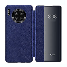 Coque Portefeuille Livre Cuir Etui Clapet T02 pour Huawei Mate 30 5G Bleu