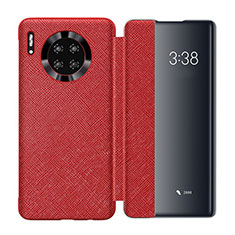 Coque Portefeuille Livre Cuir Etui Clapet T02 pour Huawei Mate 30 5G Rouge