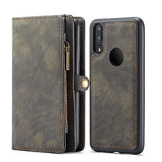 Coque Portefeuille Livre Cuir Etui Clapet T02 pour Huawei P20 Lite Noir