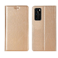 Coque Portefeuille Livre Cuir Etui Clapet T02 pour Huawei P40 Or