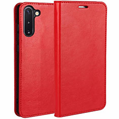 Coque Portefeuille Livre Cuir Etui Clapet T02 pour Samsung Galaxy Note 10 5G Rouge