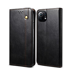 Coque Portefeuille Livre Cuir Etui Clapet T02 pour Xiaomi Mi 11 Lite 5G Noir