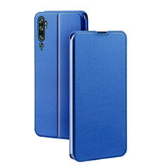 Coque Portefeuille Livre Cuir Etui Clapet T02 pour Xiaomi Mi Note 10 Pro Bleu