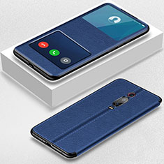 Coque Portefeuille Livre Cuir Etui Clapet T02 pour Xiaomi Redmi K20 Bleu