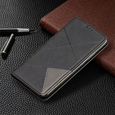 Coque Portefeuille Livre Cuir Etui Clapet T02 pour Xiaomi Redmi Note 9S Noir