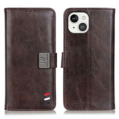 Coque Portefeuille Livre Cuir Etui Clapet T03 pour Apple iPhone 13 Mini Marron