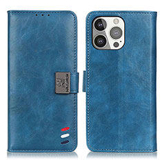 Coque Portefeuille Livre Cuir Etui Clapet T03 pour Apple iPhone 15 Pro Bleu