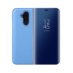 Coque Portefeuille Livre Cuir Etui Clapet T03 pour Huawei Mate 20 Lite Bleu