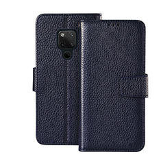 Coque Portefeuille Livre Cuir Etui Clapet T03 pour Huawei Mate 20 X 5G Bleu