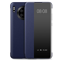 Coque Portefeuille Livre Cuir Etui Clapet T03 pour Huawei Mate 30 5G Bleu