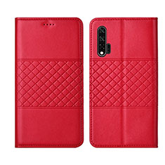 Coque Portefeuille Livre Cuir Etui Clapet T03 pour Huawei Nova 6 5G Rouge