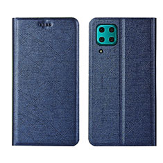 Coque Portefeuille Livre Cuir Etui Clapet T03 pour Huawei Nova 6 SE Bleu