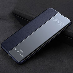 Coque Portefeuille Livre Cuir Etui Clapet T03 pour Huawei P40 Pro Bleu