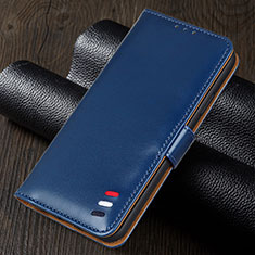 Coque Portefeuille Livre Cuir Etui Clapet T03 pour Oppo A52 Bleu