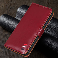 Coque Portefeuille Livre Cuir Etui Clapet T03 pour Oppo A52 Vin Rouge