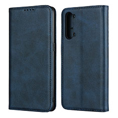 Coque Portefeuille Livre Cuir Etui Clapet T03 pour Oppo F15 Bleu