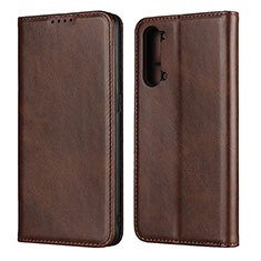 Coque Portefeuille Livre Cuir Etui Clapet T03 pour Oppo F15 Marron