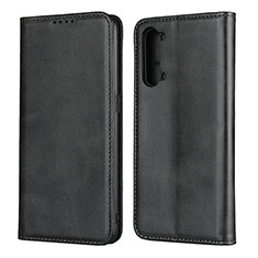 Coque Portefeuille Livre Cuir Etui Clapet T03 pour Oppo F15 Noir