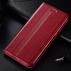 Coque Portefeuille Livre Cuir Etui Clapet T03 pour Samsung Galaxy Note 10 Plus Rouge