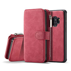 Coque Portefeuille Livre Cuir Etui Clapet T03 pour Samsung Galaxy S9 Rouge