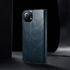 Coque Portefeuille Livre Cuir Etui Clapet T03 pour Xiaomi Mi 11 5G Bleu