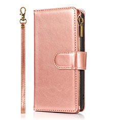 Coque Portefeuille Livre Cuir Etui Clapet T04 pour Apple iPhone 12 Mini Or Rose