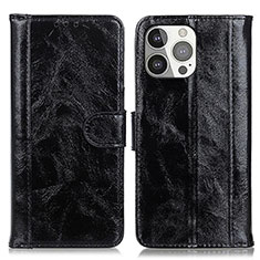 Coque Portefeuille Livre Cuir Etui Clapet T04 pour Apple iPhone 14 Pro Noir