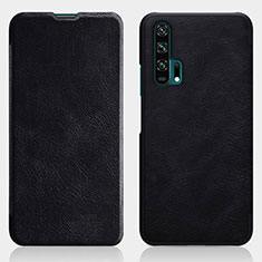 Coque Portefeuille Livre Cuir Etui Clapet T04 pour Huawei Honor 20 Pro Noir