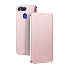 Coque Portefeuille Livre Cuir Etui Clapet T04 pour Huawei Honor View 20 Or Rose