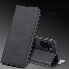 Coque Portefeuille Livre Cuir Etui Clapet T04 pour Huawei Honor View 30 5G Noir