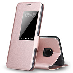 Coque Portefeuille Livre Cuir Etui Clapet T04 pour Huawei Mate 20 Pro Or Rose